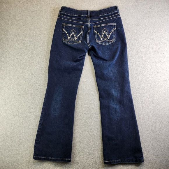 Wrangler Jeans Womens 8 Blue Booty Up Carolina Breakaway Bootcut Western Ranch - Picture 1 of 16